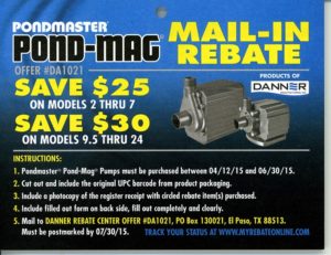 Danner-Coupons-R-300x231 Pondmaster Pond-Mag Mail In Rebate