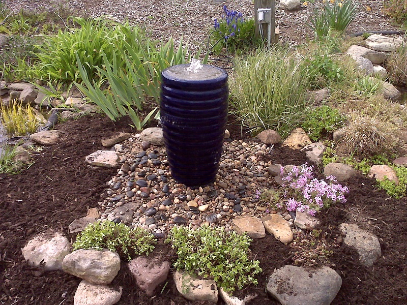 Landscaped-Finished Installing a Disappearing Fountain