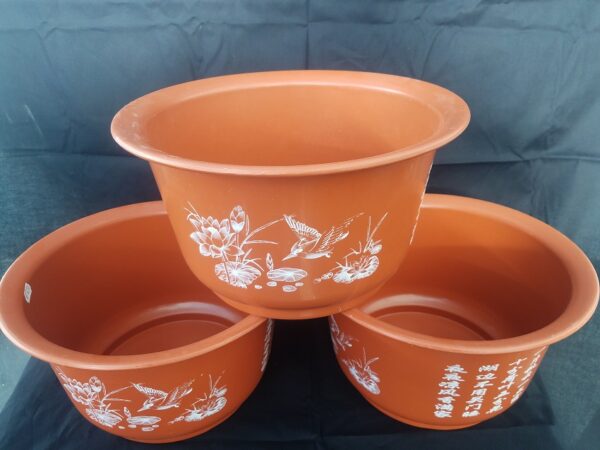 20180420_182811-R-600x450 Trio of Bowl Lotus Pot with Decal