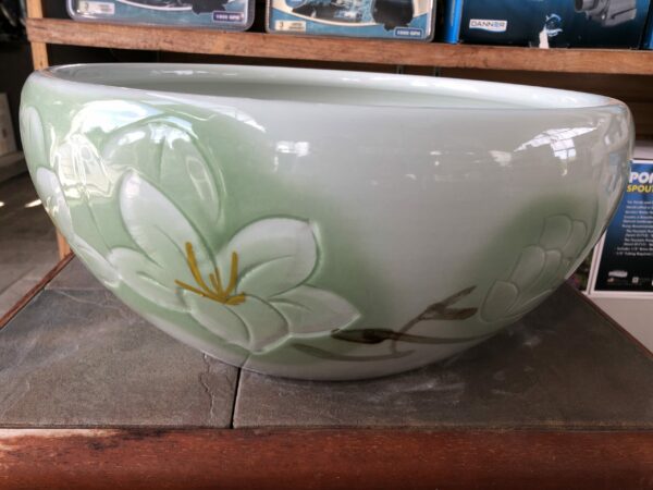 Green-flower-2-scaled-1-600x450 Chinese Bowl Lotus Pot- Green Flower
