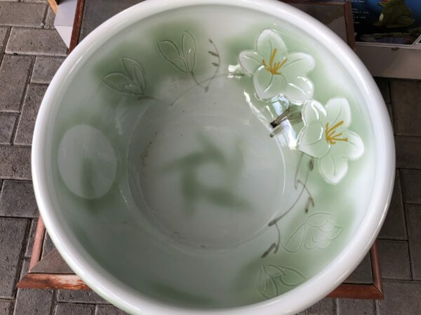 Green-flower-3-scaled-1-600x450 Chinese Bowl Lotus Pot- Green Flower