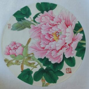 Red-Tree-Peony-3-e1485734000911-300x300 Blooming Red Tree Peony Chinese Hand Painted 1